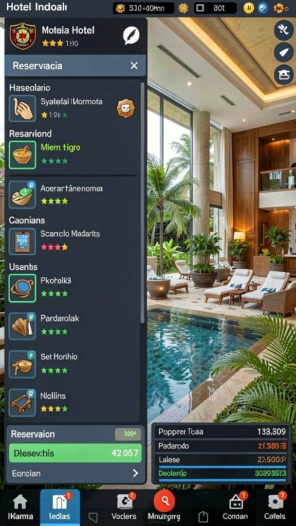 Screenshot ketiga menunjukkan interaksi sosial di dalam game.