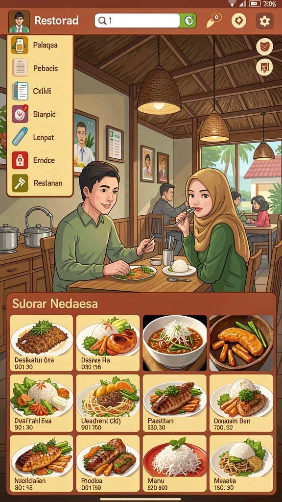 Tampilan antarmuka pengguna yang intuitif dan menarik.
