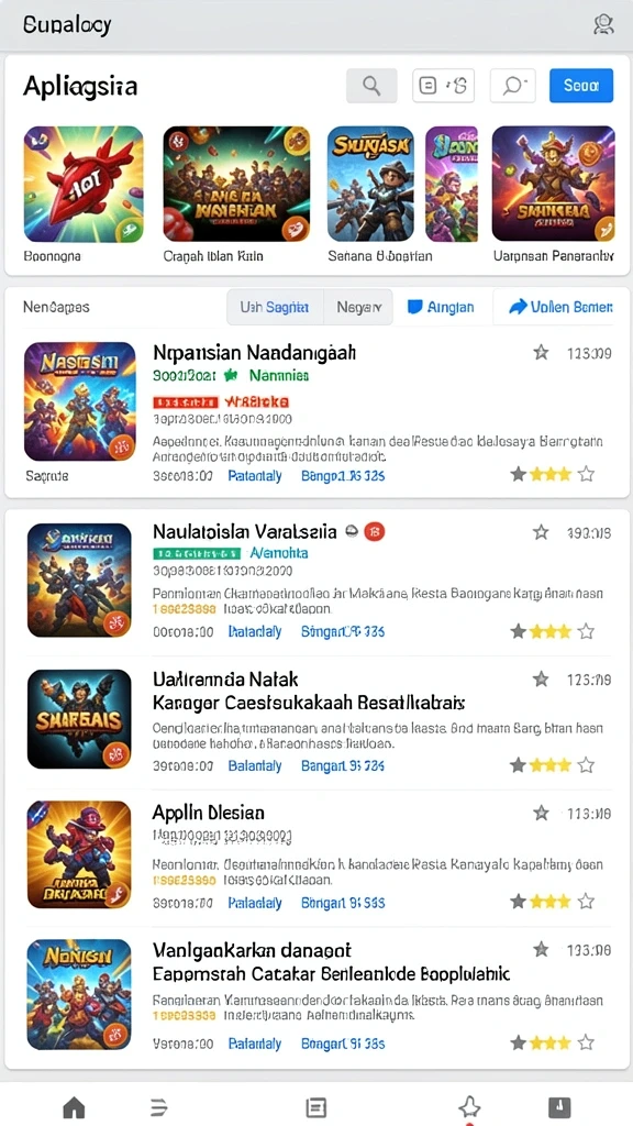 Tampilan antarmuka permainan yang menarik.