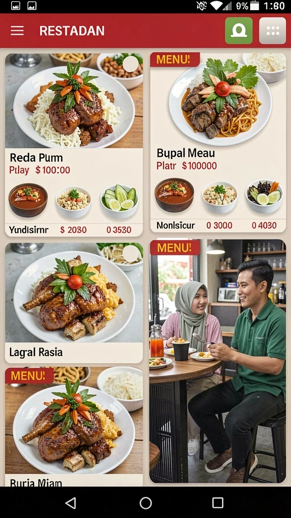 Tampilan antarmuka yang menarik dan user-friendly.
