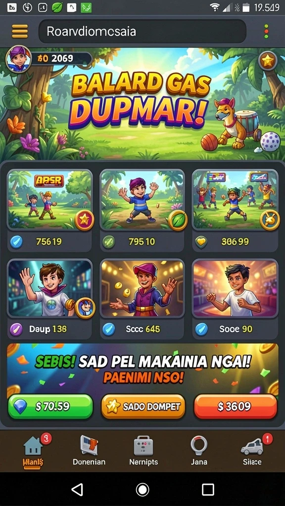 Beragam pilihan permainan menarik untuk semua pemain.
