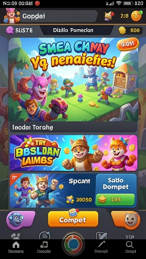 Mode multiplayer menghadirkan tantangan dari pemain global.