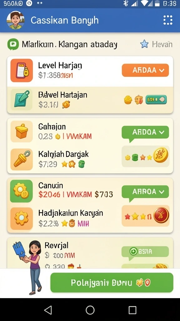 Gambar antarmuka yang menarik dan interaktif.