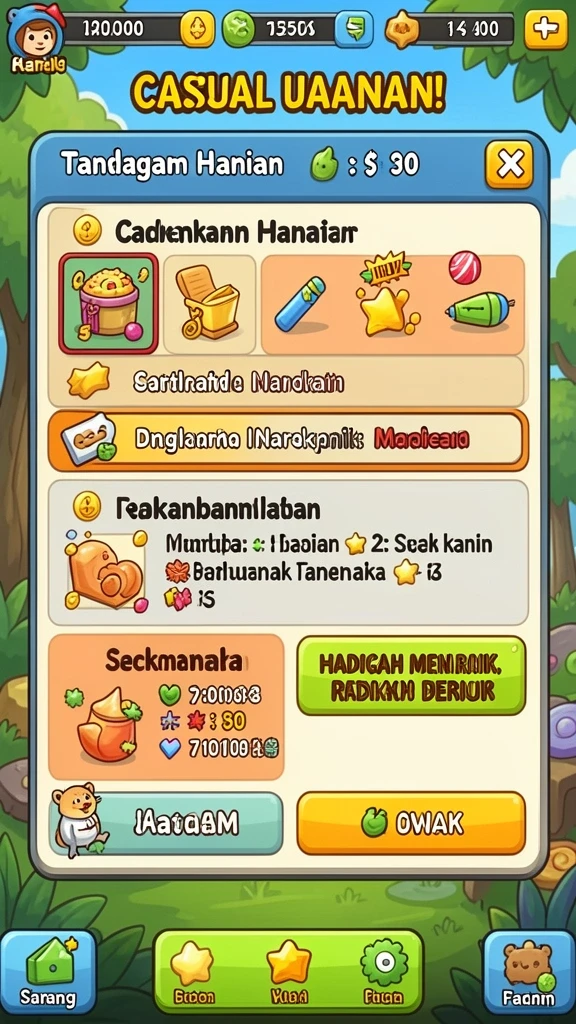 Banyak pilihan permainan menarik tersedia.