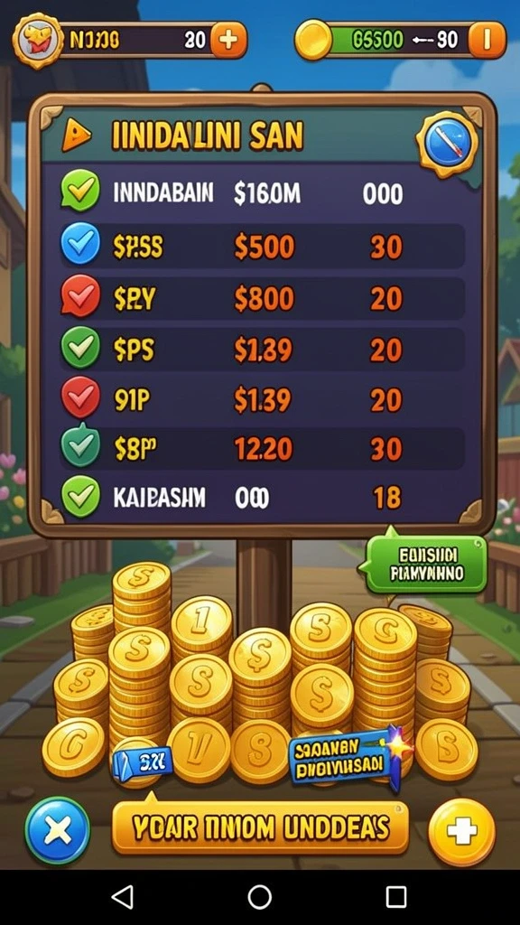 Level permainan yang penuh tantangan dan seru.
