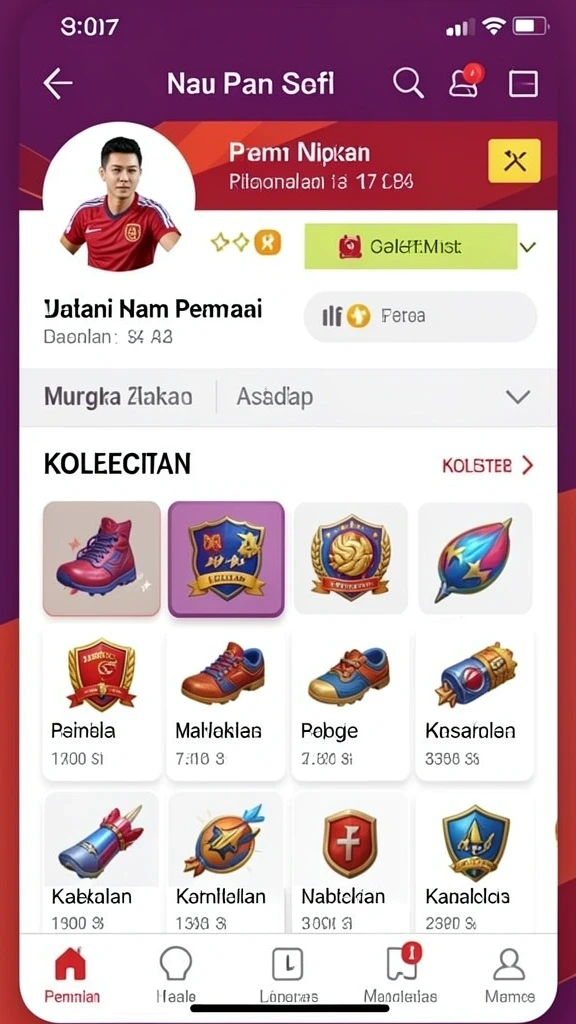 Pengguna sedang bermain dengan teman-teman secara online.
